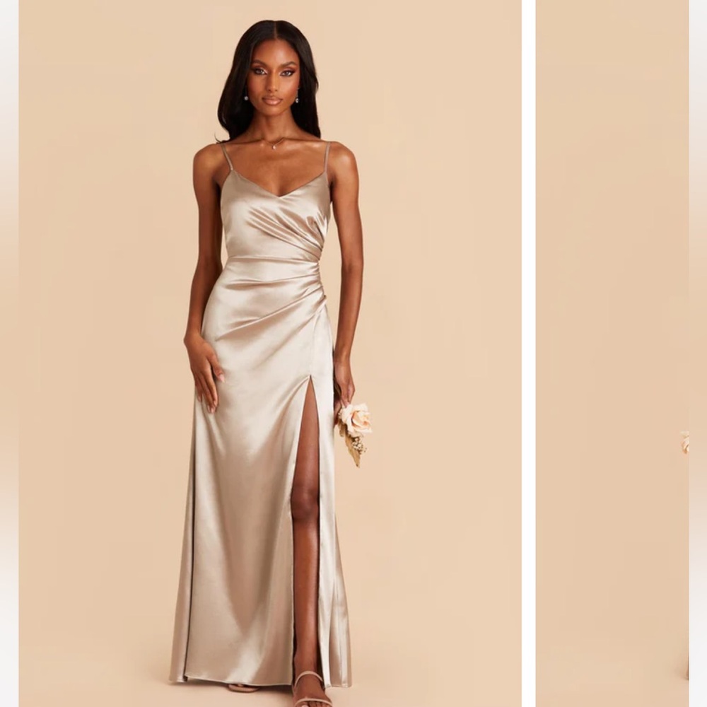 Catherine dress - birdy grey - nuetral champagne